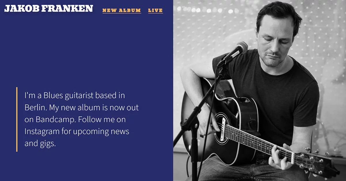 Jakob Franken – Blues guitarist preview